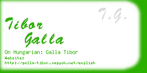 tibor galla business card